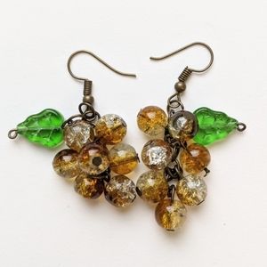 Autumn Vineyard Grape Cluster Earrings 🍂